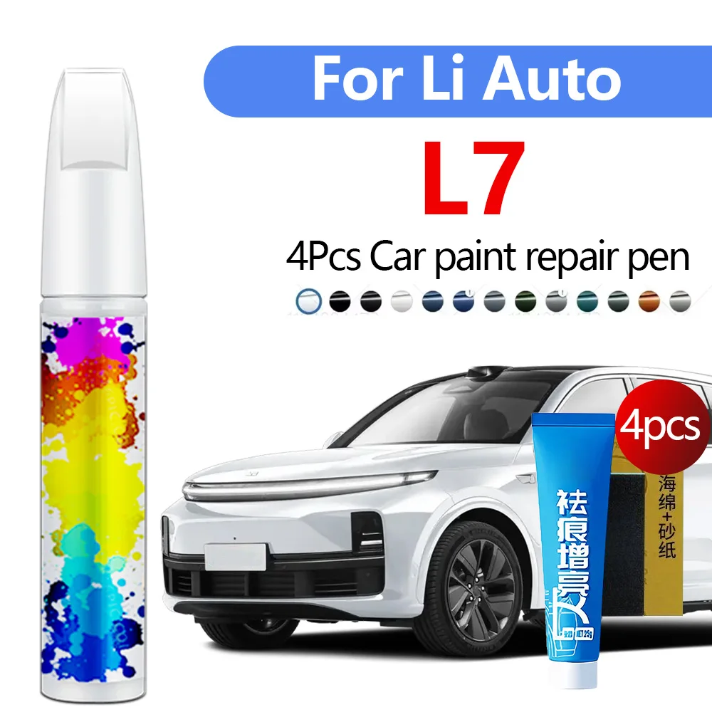 

Ручка для ремонта автомобильной краски, голубая, белая, черная, серая, зеленая, серебристая, красная для 2022-2025 Li Auto L7, аксессуары для ремонта царапин, 4 шт.