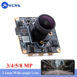 WGWK-Placa de módulo de cámara POE, cámara web Industrial de alta definición, vídeo de vigilancia de seguridad, lente gran angular de 2,1mm, 4K, 3/4/5/8MP