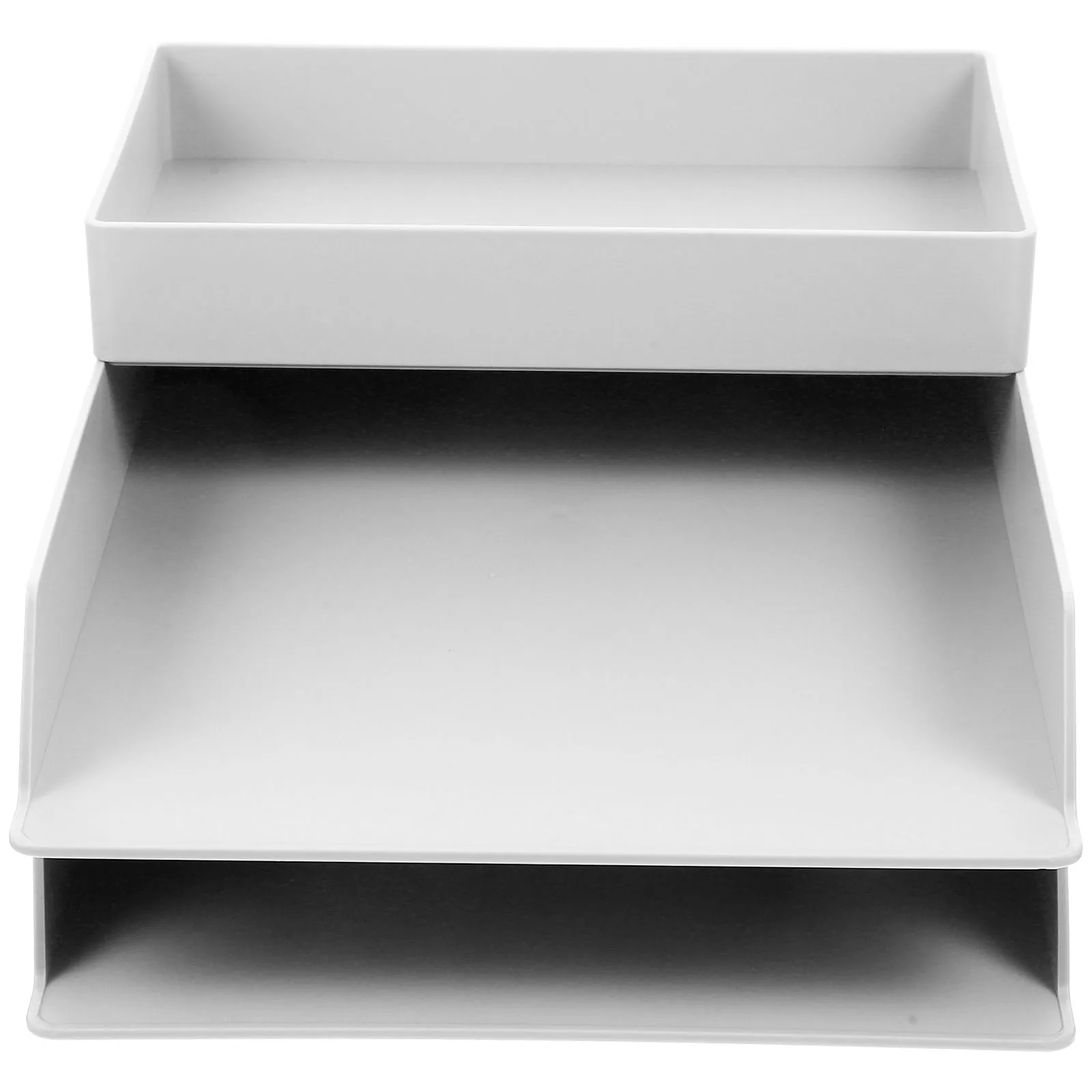 

1 set File Storage Box A4 A5 White ABS Large Capacity Desk Organizer Stackable Document Tray Holder Office Stationery Storage