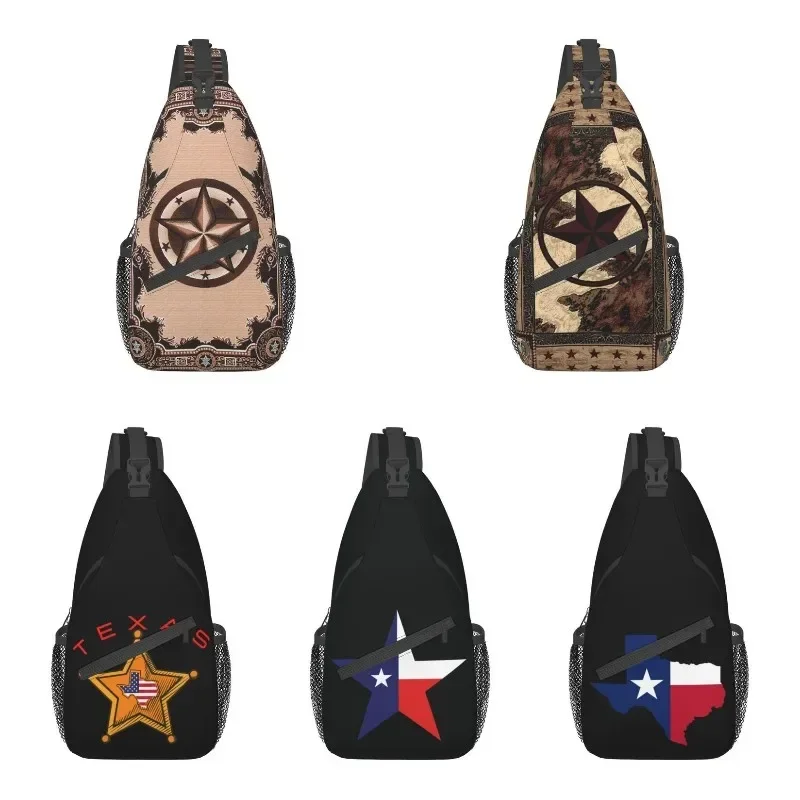 Cool Woven Western Texas Rug Pattern Crossbody Sling Backpack Men Shoulder Chest Bags for Traveling