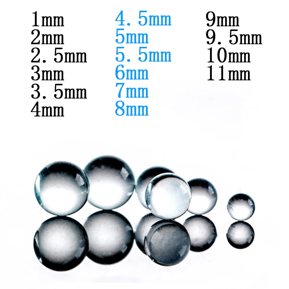 Glass beads 1000pcs/2000pcs DIA1mm to 11mm small Glass decorative balls high precision transparent  for laboratory experiment