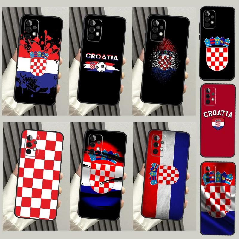 Croatia Flag Case For Samsung Galaxy A54 A34 A13 A23 A33 A53 A73 A12 A14 A22 A32 A52 A51 A71 A21S Coque