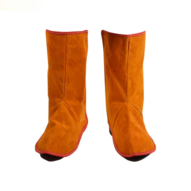 Cowhide Welding Foot Protector Thermal Insulation Fireproof Flower Splash Welding Worker High Temperature Resistance Welding