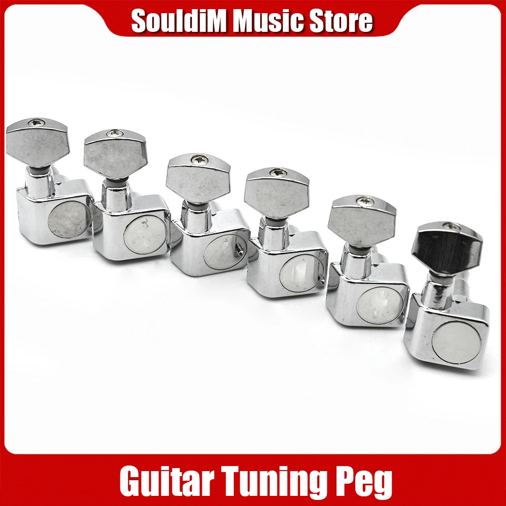 6 in Line Sealed Guitar Tuners 2-Pin Key Tuning Pegs Keys Machine Heads Set for FD ST  Electric Guitar