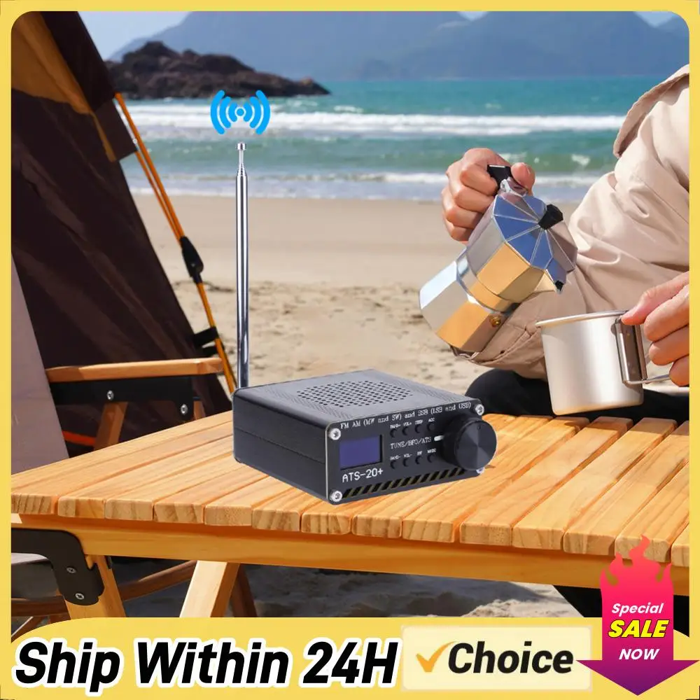 ats-20-si4732-オールバンドラジオレシーバー内蔵バッテリーポータブルハンドヘルドラジオレコーダー096インチoledスクリーンアンテナ付き