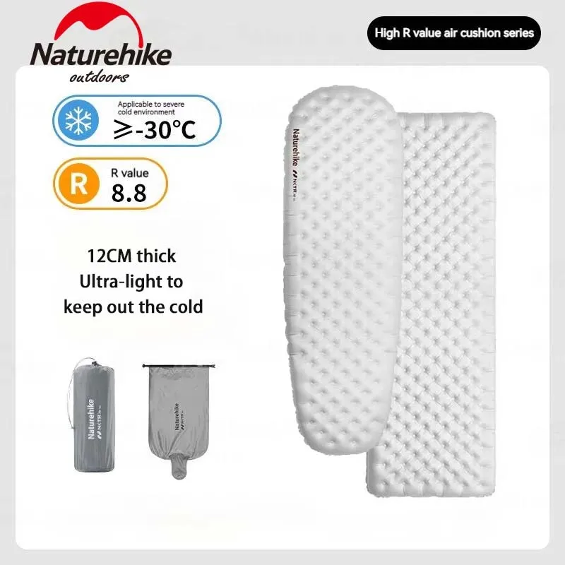 Naturehike R8.8 Outdoor Ultralight Inflatable Mattress 1 People 20D Portable Camping 12cm Thick Air Matts With Inflatable Bag