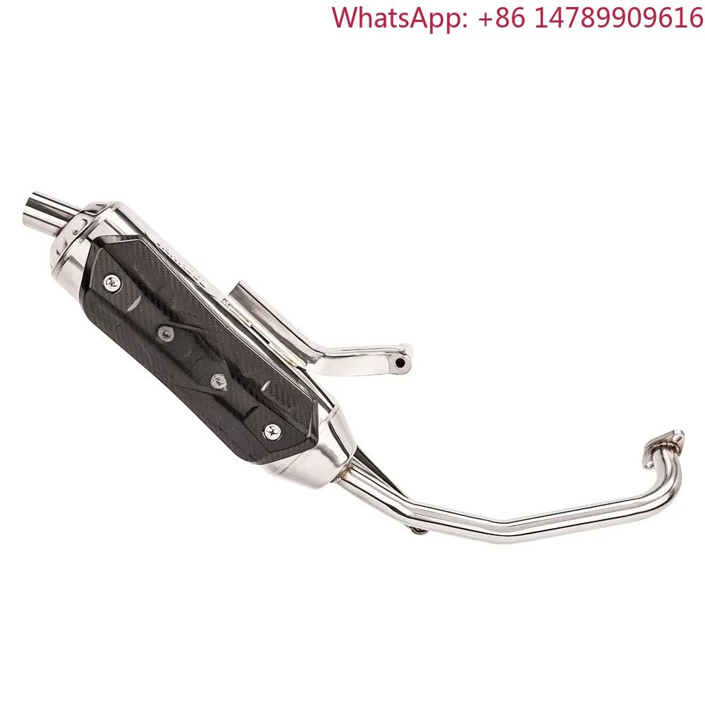 High Performance After Market Titanium Stainless Steel Carbon Fiber Motorcycle Exhaust Muffler Pipe For 750cc Adventure Scooter