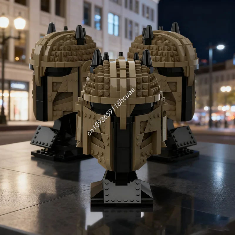 674pcs MOC Helm Armuriere Manddalorian Model Bouwstenen Speelgoed Architectuur DIY Creatief Idee Baksteen Kerstcadeaus Kinderen