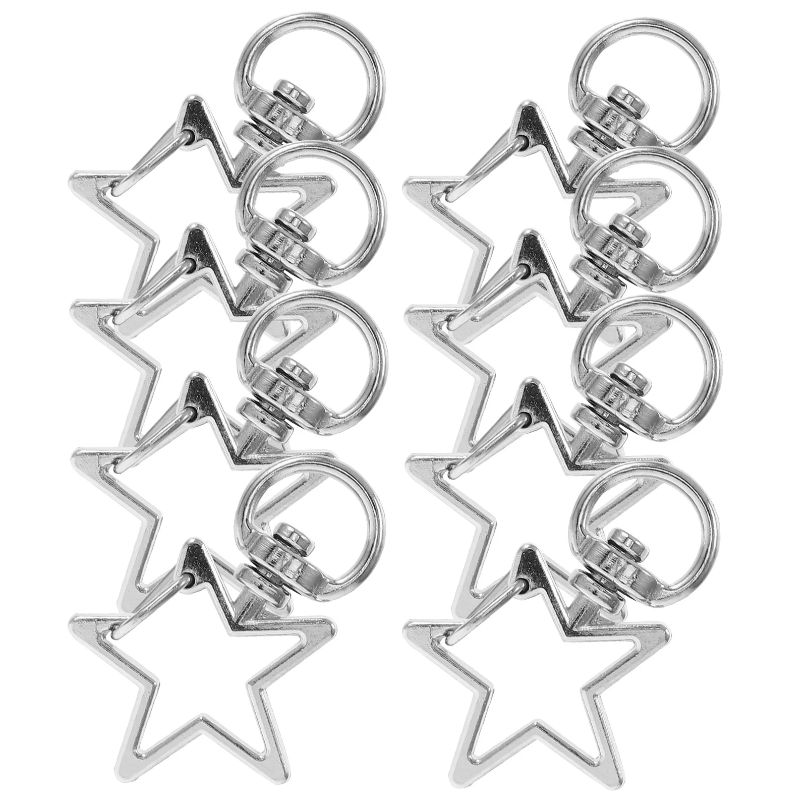 

50pcs Pentagram Keychain High-end Alloy Star Shaped Holder Durable Metal Keyring for Banquet Gift Decorations Christmas New