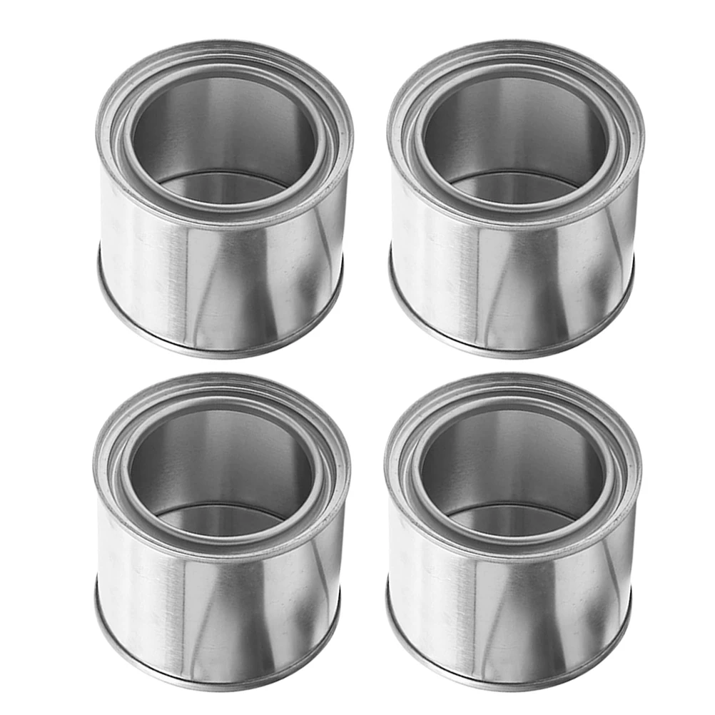 

4pcs 400Ml Thickened Empty Paint Cans Metal Buckets Lids Industrial Storage Containers Sealed Sample Preservation Round Tin