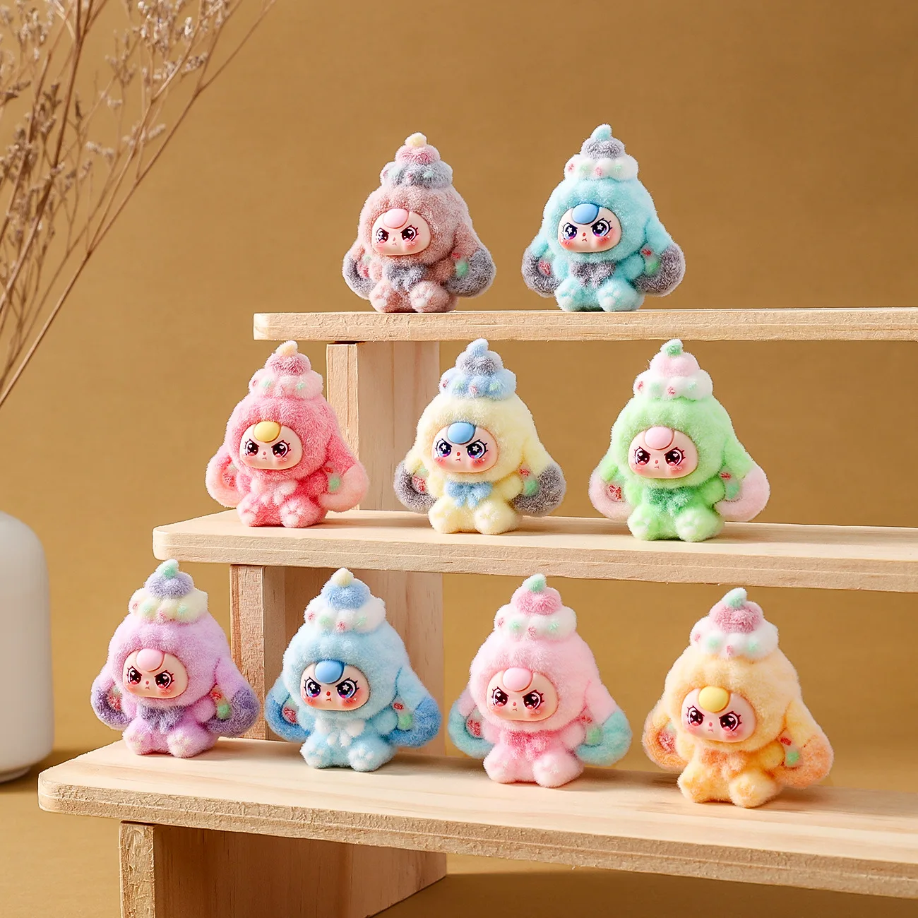 

9PCSNew dessert baby three - year - old doll office desktop decoration desktop decoration