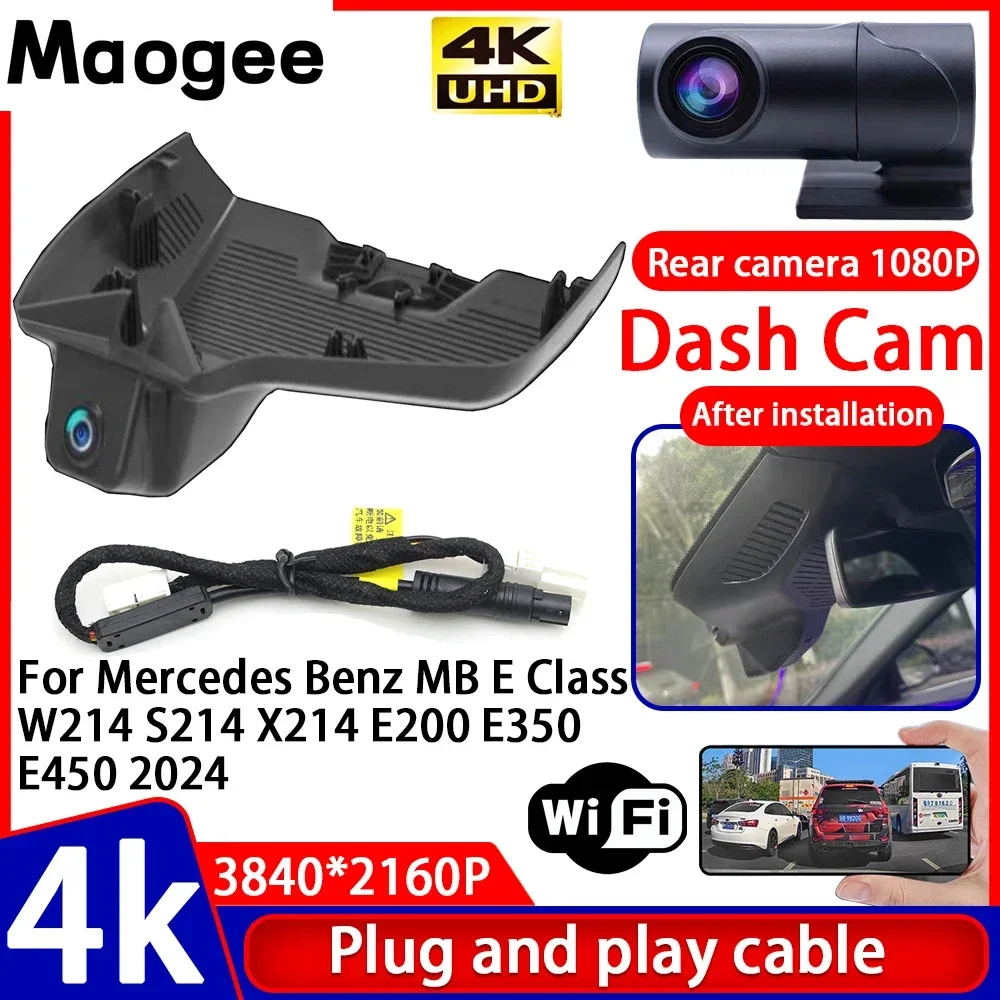 Grabadora de Video 4K, Cámara DVR para Auto, Plug and Play, para Mercedes Benz Clase E W214 S214 X214 E200 E350 E450 2024