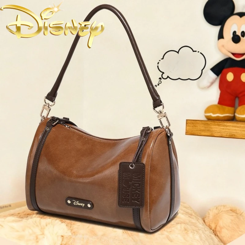 

Disney Mickey New Women's Handbag Luxury Brand Fashion Solid Color Women's Shoulder Bag Large Capacity Cartoon Women's Bag