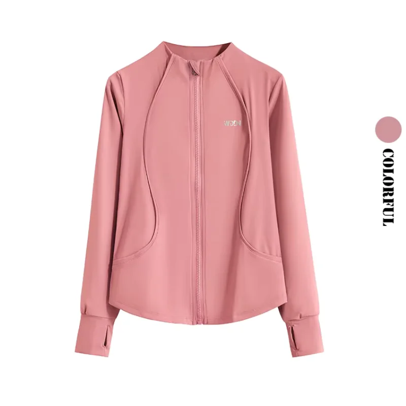 DRUR S-4XL Yoga Shirt Women Workout Jacket Slim Fit Long Sleeve Fitness Coat Yoga Tops With Thumb Holes Female Sportswear 2026