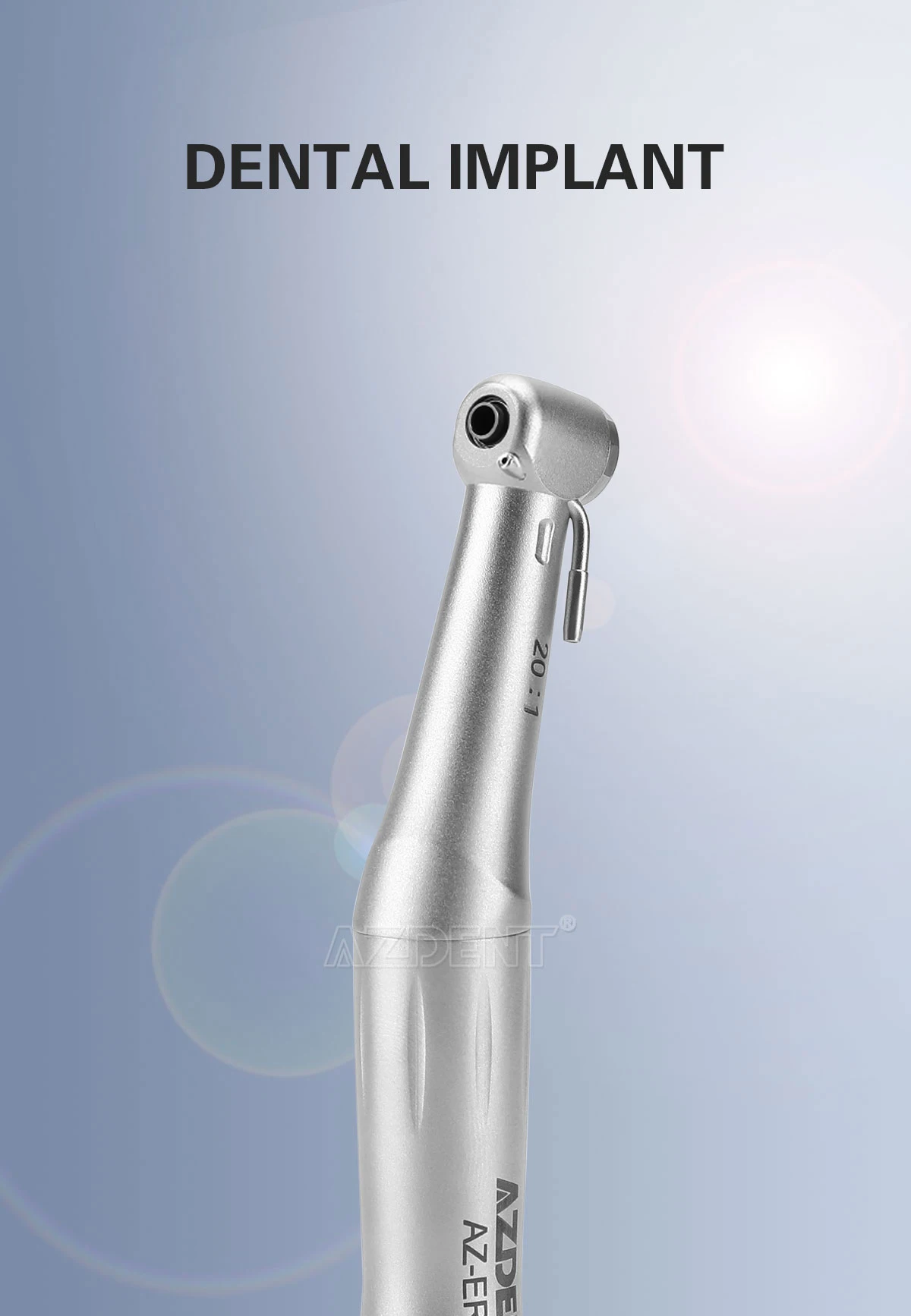 AZDENT Dental 20:1 Implantat-Winkelstück mit niedriger Drehzahl AZ-ER-20 Druckknopf Drehmoment 70Ncm Zahnmedizinisches Instrument – Detail 1