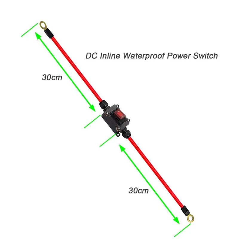 【RECOMENDAR】4X DC12V Inline Wire Switch DC12-24V DPST Dual Side Wiring Switch 25A IP67 Dengan Sakelar On/Off Quick Connect/Disconnect