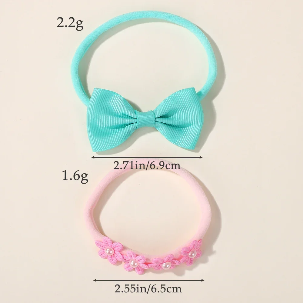 Ensemble de bandeaux pour bébés filles, 15 pièces, ruban élastique, nœud papillon, mignon, Floral, doux, accessoires pour cheveux, deux Styles, ensemble cadeau pour nourrissons