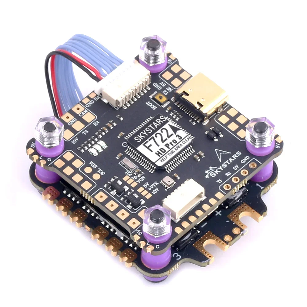 VivaSSkystars F7HD PRO3 Flight Controller OSD KO45/KO60 45A/60A 128K Blheli_32 3-6S ESC Stack 30.5mm FPV Racing Drone Quadcopt