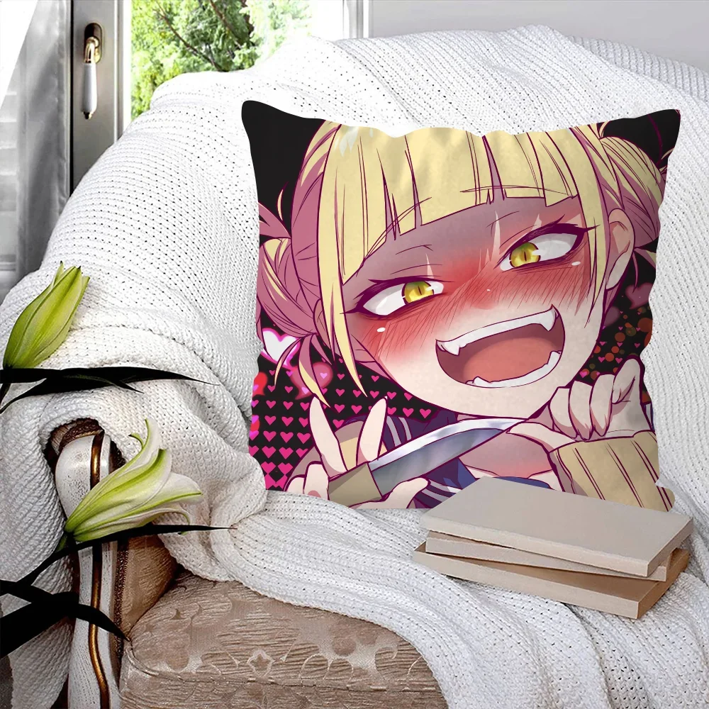 1PC Anime Himiko Toga Pillow Case Cartoon Sofa Decorative Home Double-sided Printing Short Plush Cute Cushion Cover