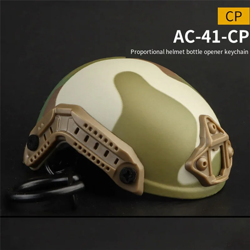 

AT19-Mini Fast Helmet Keychain Tactical Fan Accessories Beer Opener Bottle Opener Decrowner Dummy Helmet Shaped Toy