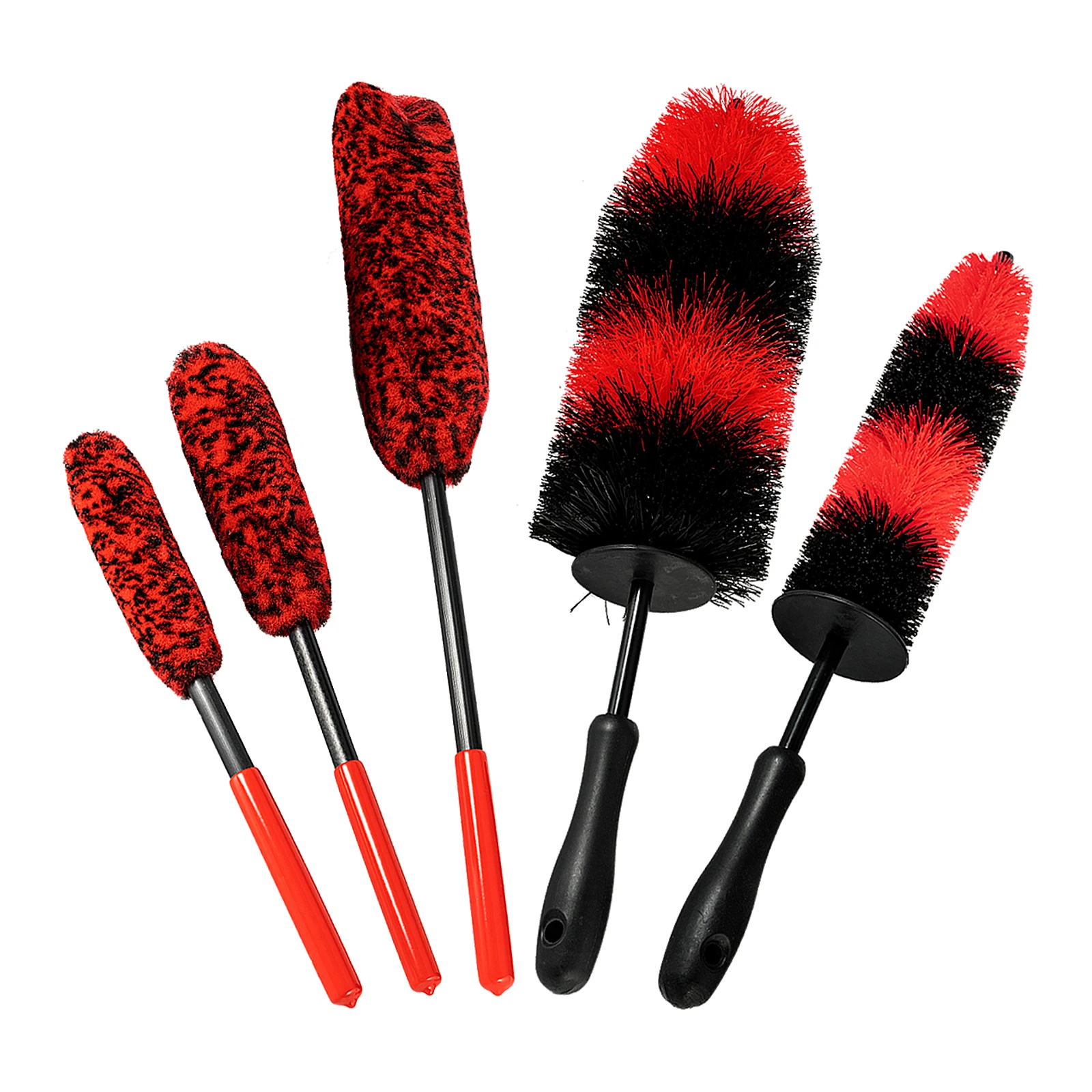 Car Detailing Brush - Soft Plush Flexible Long Handle Wheel