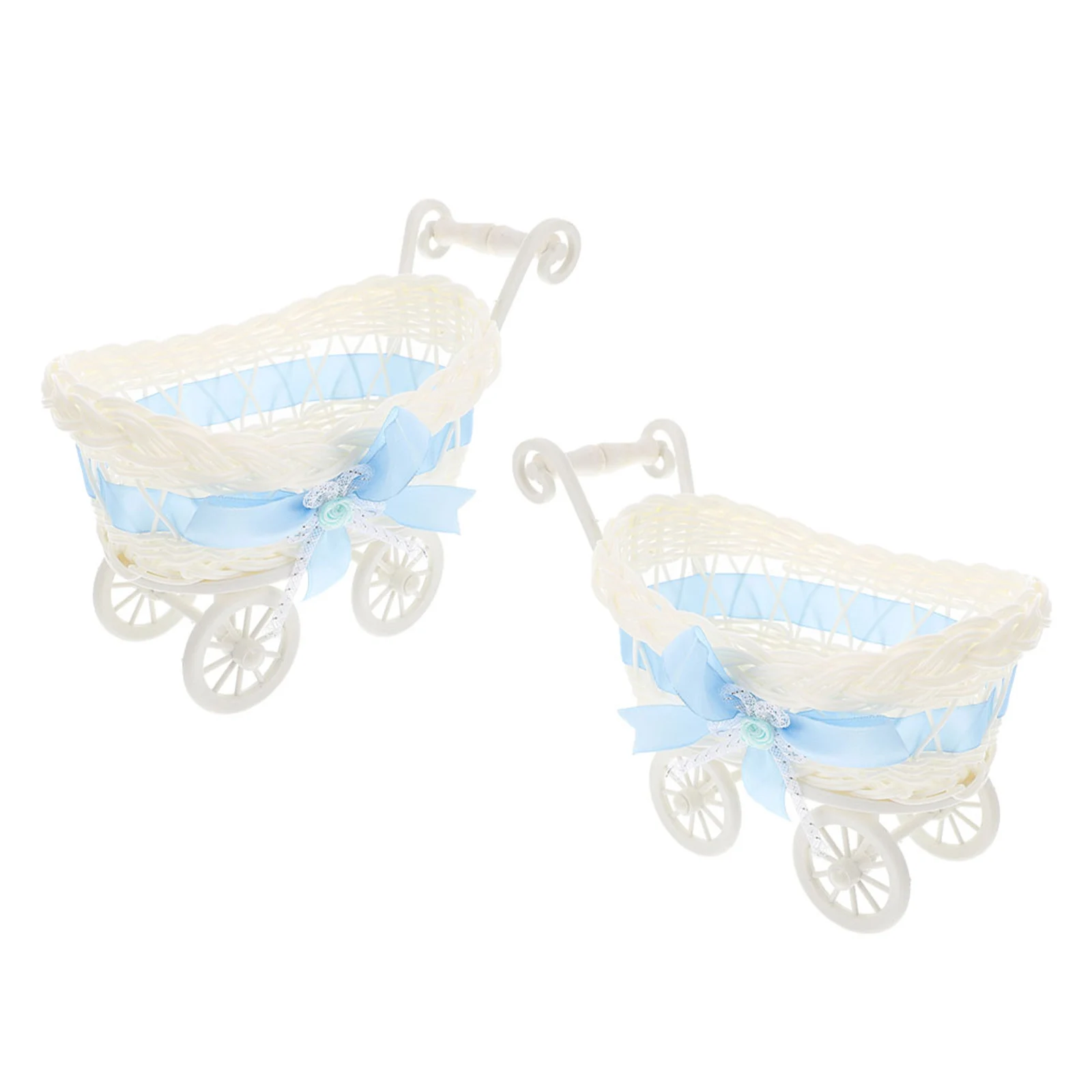 

2pcs Cute Woven Candy Basket For Chocolate Snack Storage Sundries Organizer Home Decor Party Favors Gift Basket