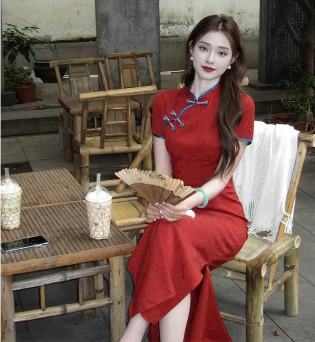 

Новое китайское Ципао 2025, длинное платье в стиле Республики, летнее элегантное модное женское платье Цикопа в стиле ретро Cheongsam в китайском стиле