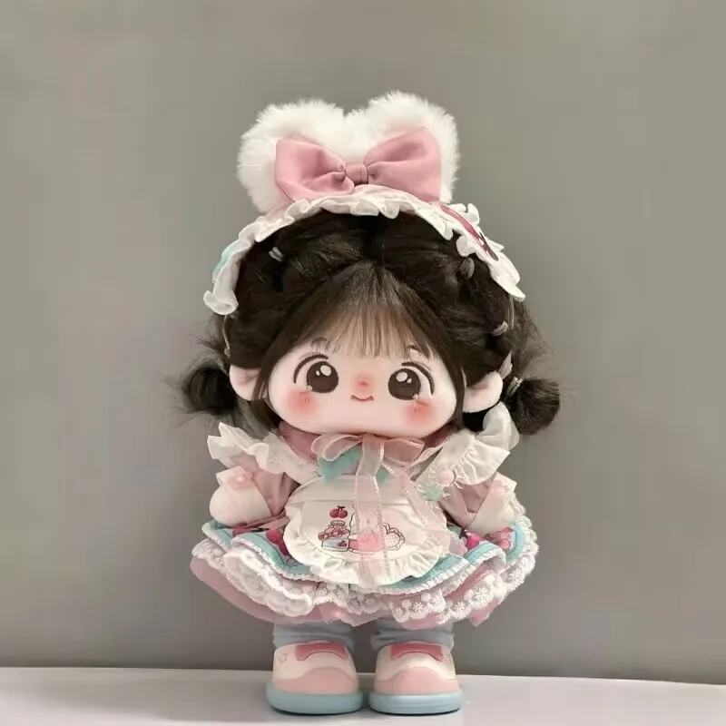 20 سنتيمتر "شاي الكرز الشاي أرنب" القطن دمية فستان دمية ، لطيف وغير سمة فستان دمية فستان الأميرة