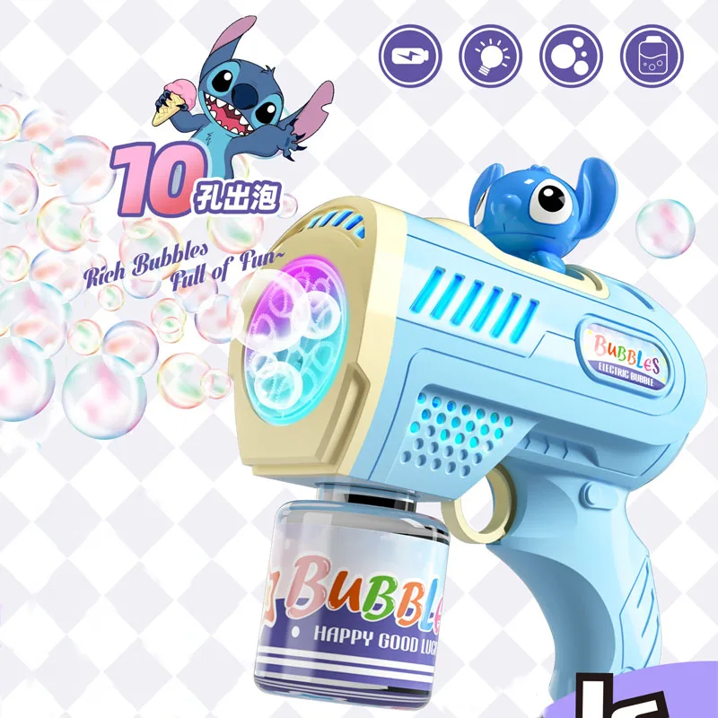 Belo portátil totalmente automático adesivos espaço soprando bolha brinquedo bolhas arma ao ar livre máquina de bolha presente do feriado brinquedo.