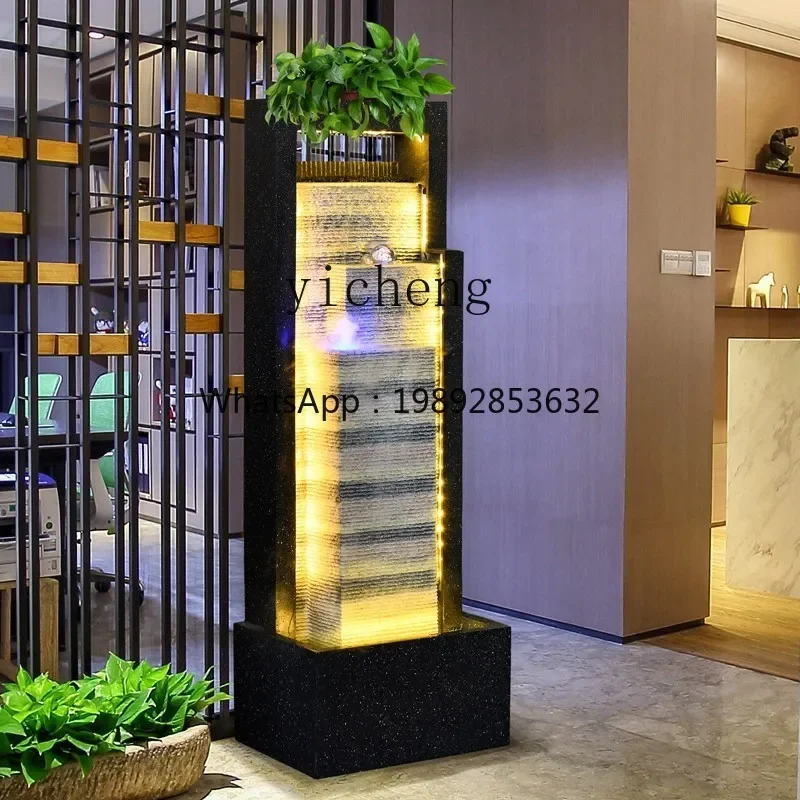 

D27- circulating water fountain living room floor entrance water curtain wall screen landscape decoration