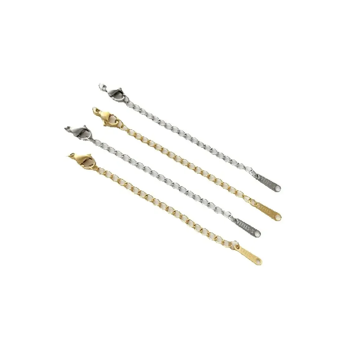 

Titanium Steel Extended Chain Golden White Gold Lobster Buckle Tail Chain Handcrafted Bracelet Necklace Accessory B783