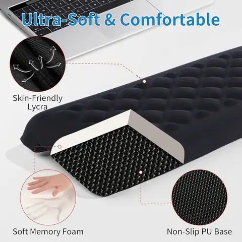 2 pezzi poggiatesta a forma di L cuscino ergonomico per bordo scrivania cuscino per gomito in memory foam per giochi computer da ufficio PC pittura giochi