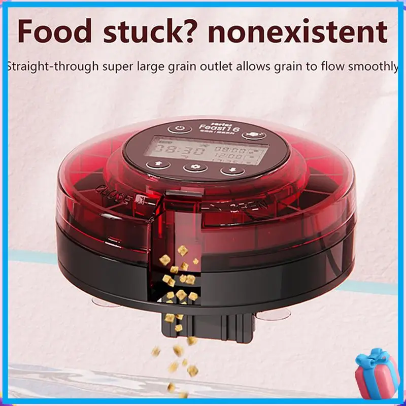 

Discount-Aquarium Automatic Fish Feeder Automatic Food Dispenser With Timer Rechargeable Timer Feeder With USB Cable LCD Display