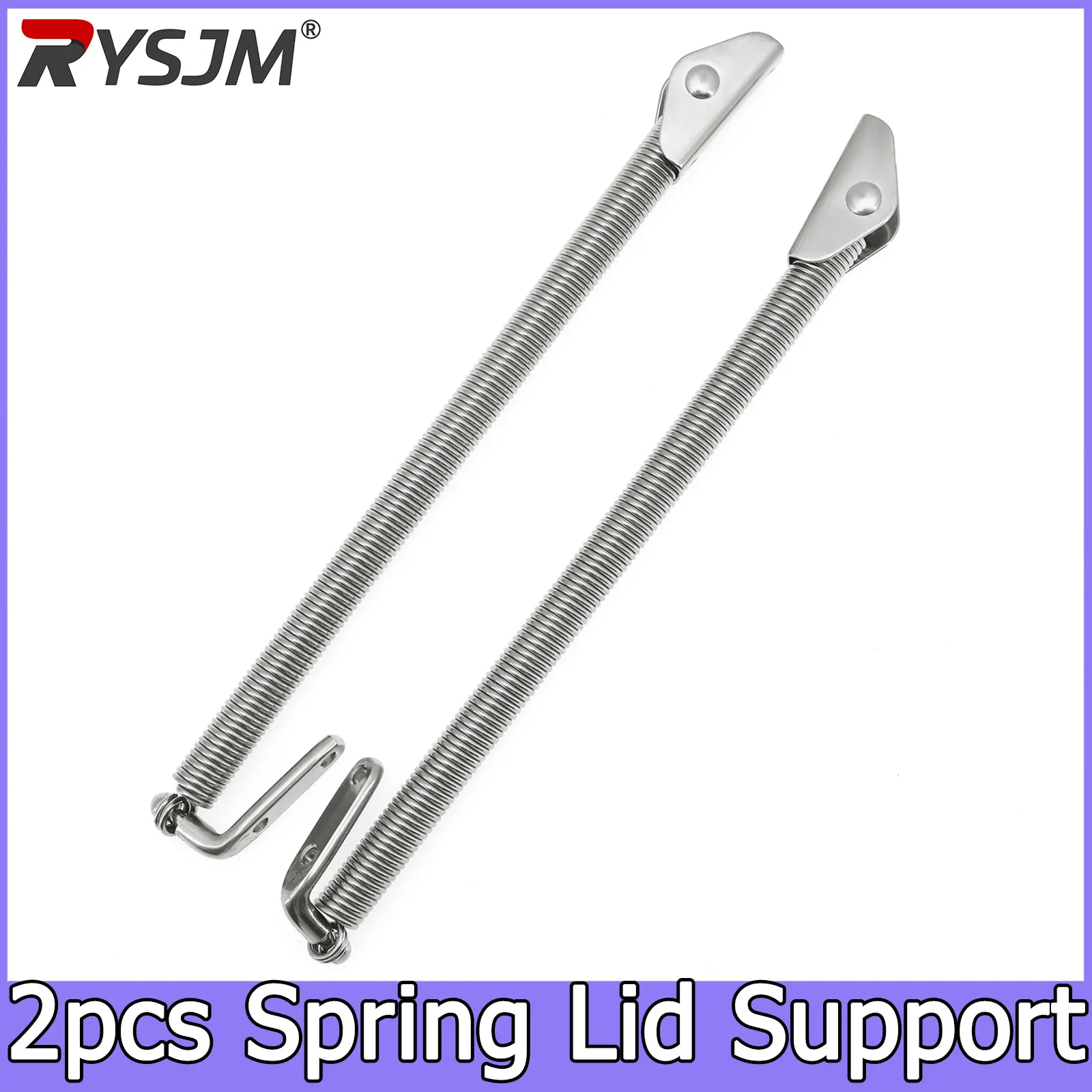 

1 Pair Boat Accessories Marine Stainless Steel 260mm 230MM Spring Lid Support Stainless Steel Boat Hatch Support Spring