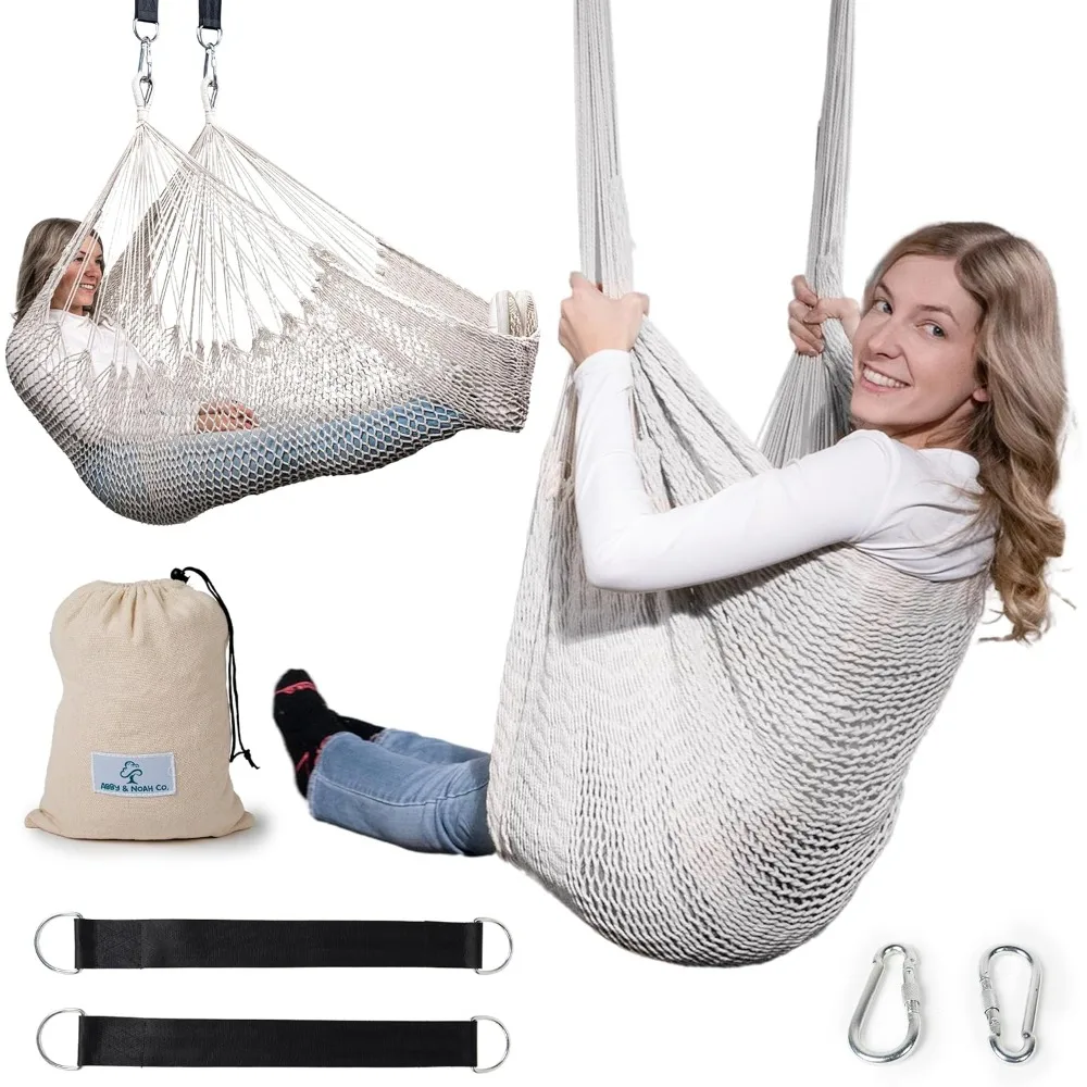 

Cozy Cocoon Outdoor Indoor Swing - Ceiling Hammock Chair & Cuddle Therapy Swing - Child Hanging Pod - Bedroom Must Haves