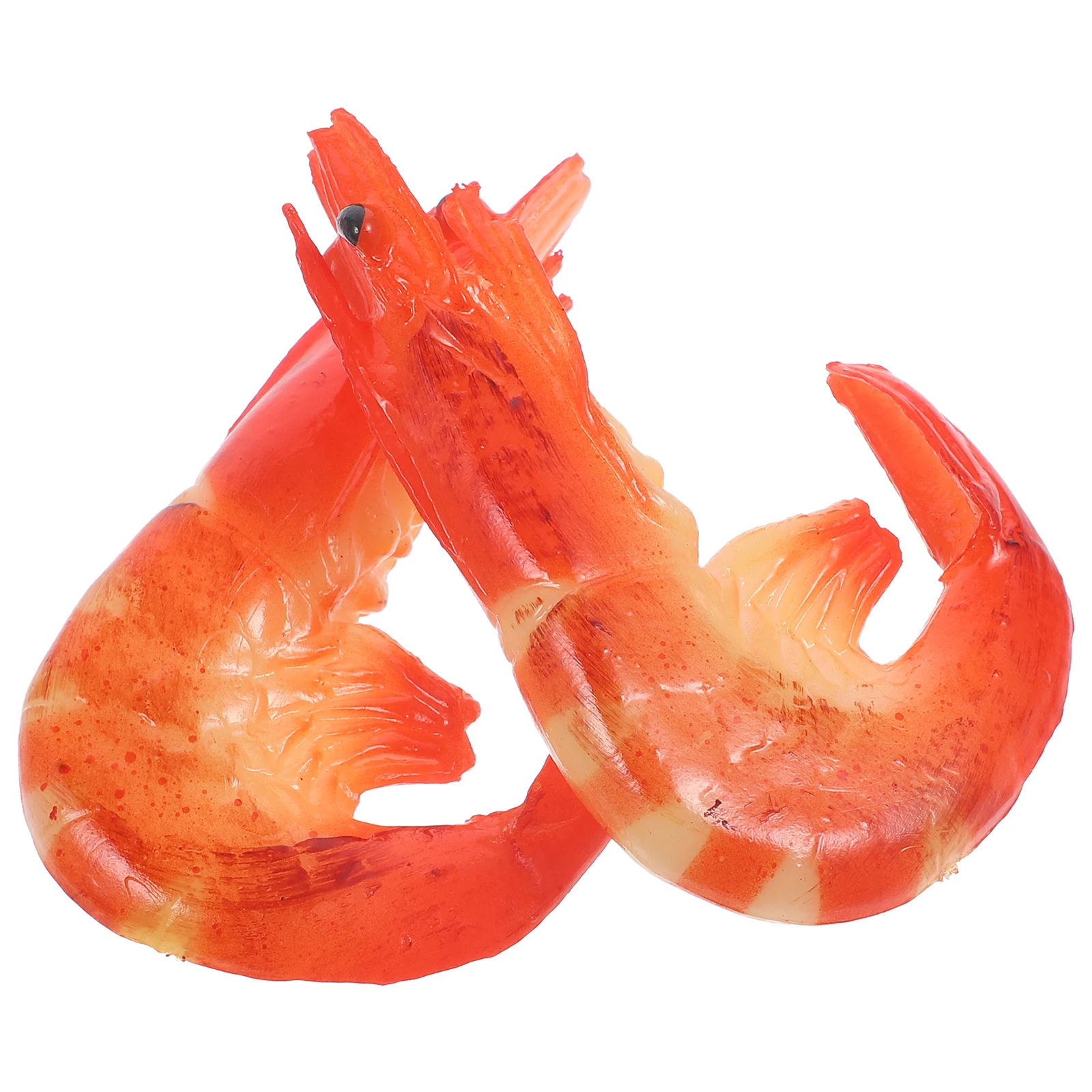 

2pcs Fridge Magnet Shrimp Decorative Cute Refrigerator Magnets Food Shaped 3D Household Kitchen Multi Function Compact