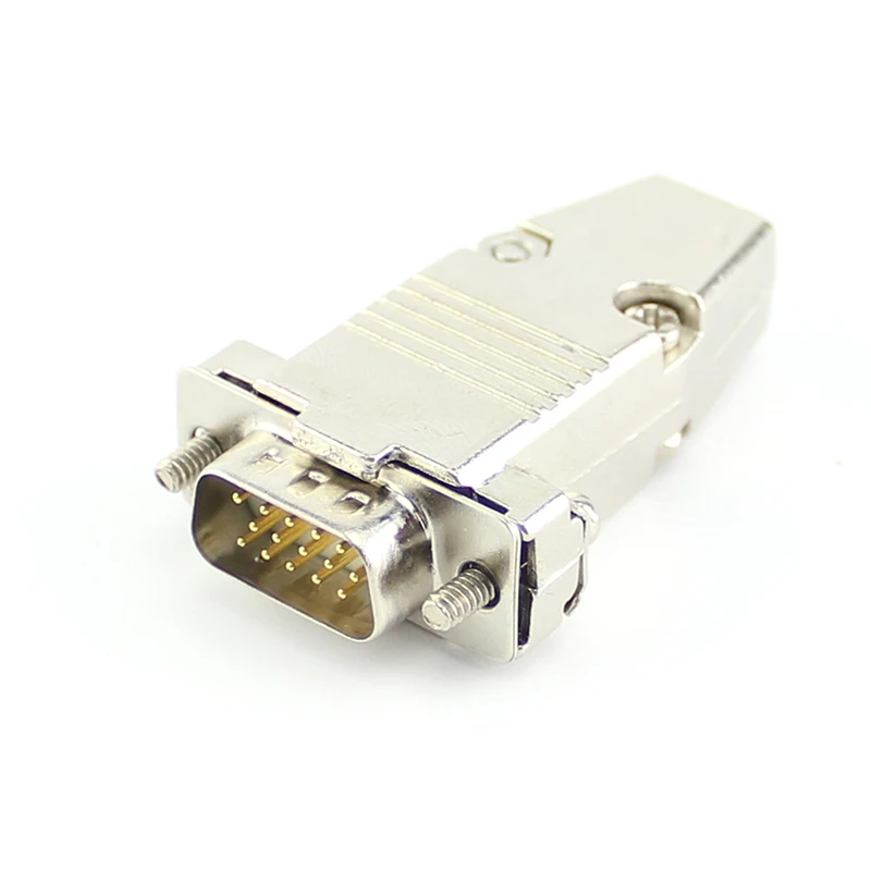 High Quality DB15 3 Row Male/Female Connector Plug 3U D-SUB Gold Plated VGA Solder Plug PC Video Display Projector Cable Joint