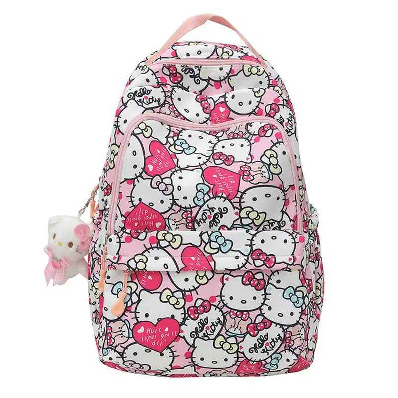 Hello Kitty uroczy wysokiej plecak szkolny dla uczniów moda kreskówka torby szkolne dla dziewczynek kobiet plecak o dużej pojemności