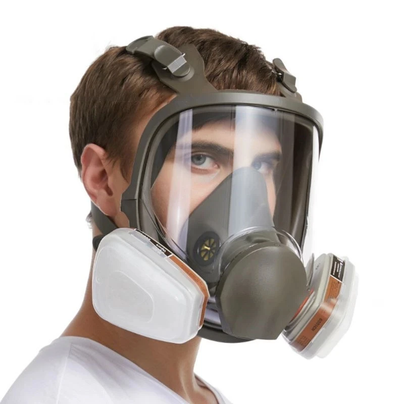 Anti fog full face respirator, gas mask, industrial coating, spraying, safety filter, formaldehyde protection, 6800