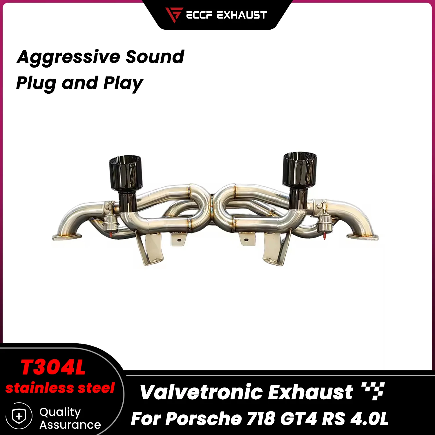 

Sporty Exhaust Sound Pneumatic Valve Exhaust Catback Exhaust For Porsche 718 GT4 RS 4.0L Performance Upgrade Easy Installation
