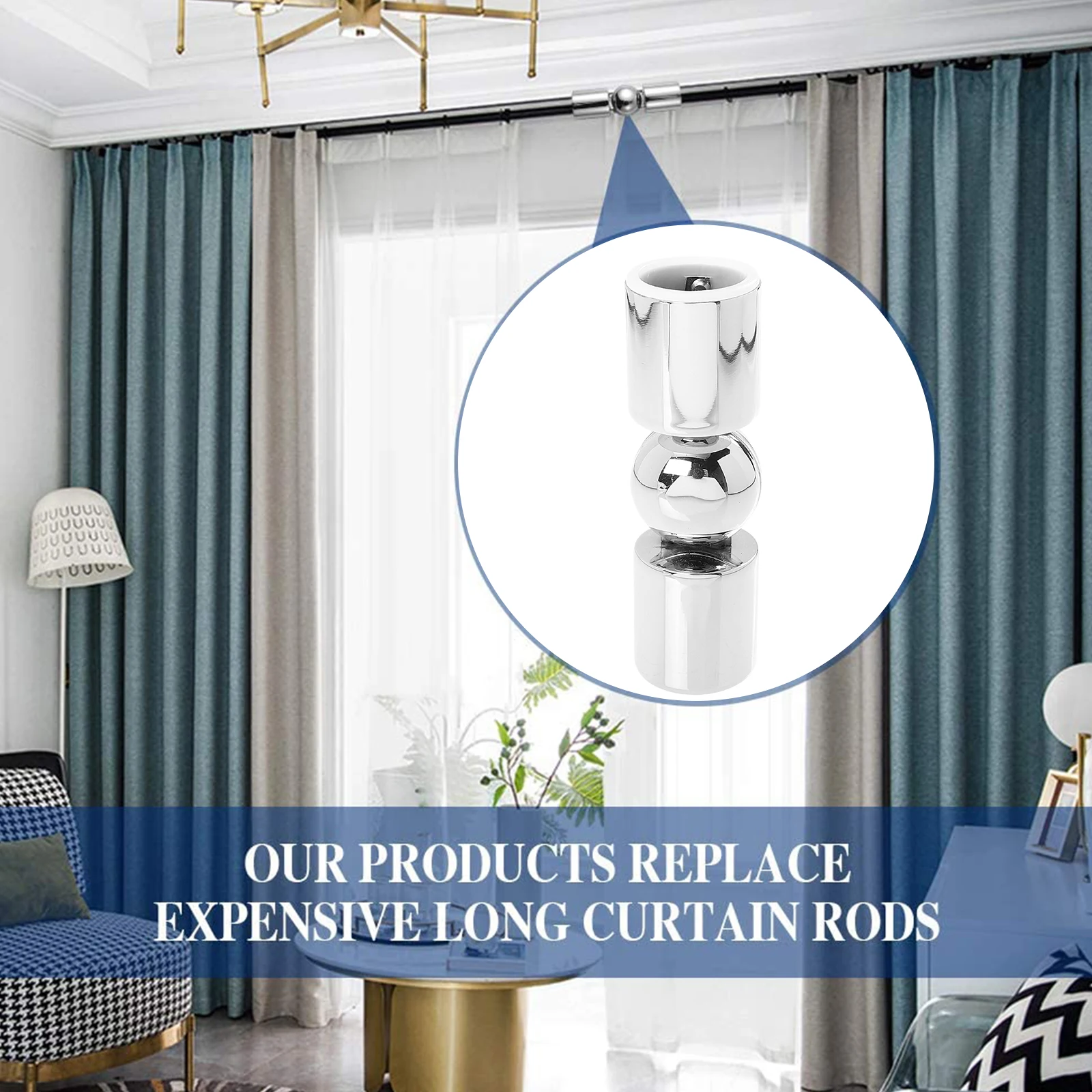 

Stainless Steel Rod Connectors Corner Adjustable 90-180 Degree Hinged Elbow for Window Curtain Rods Corrosion Resistant
