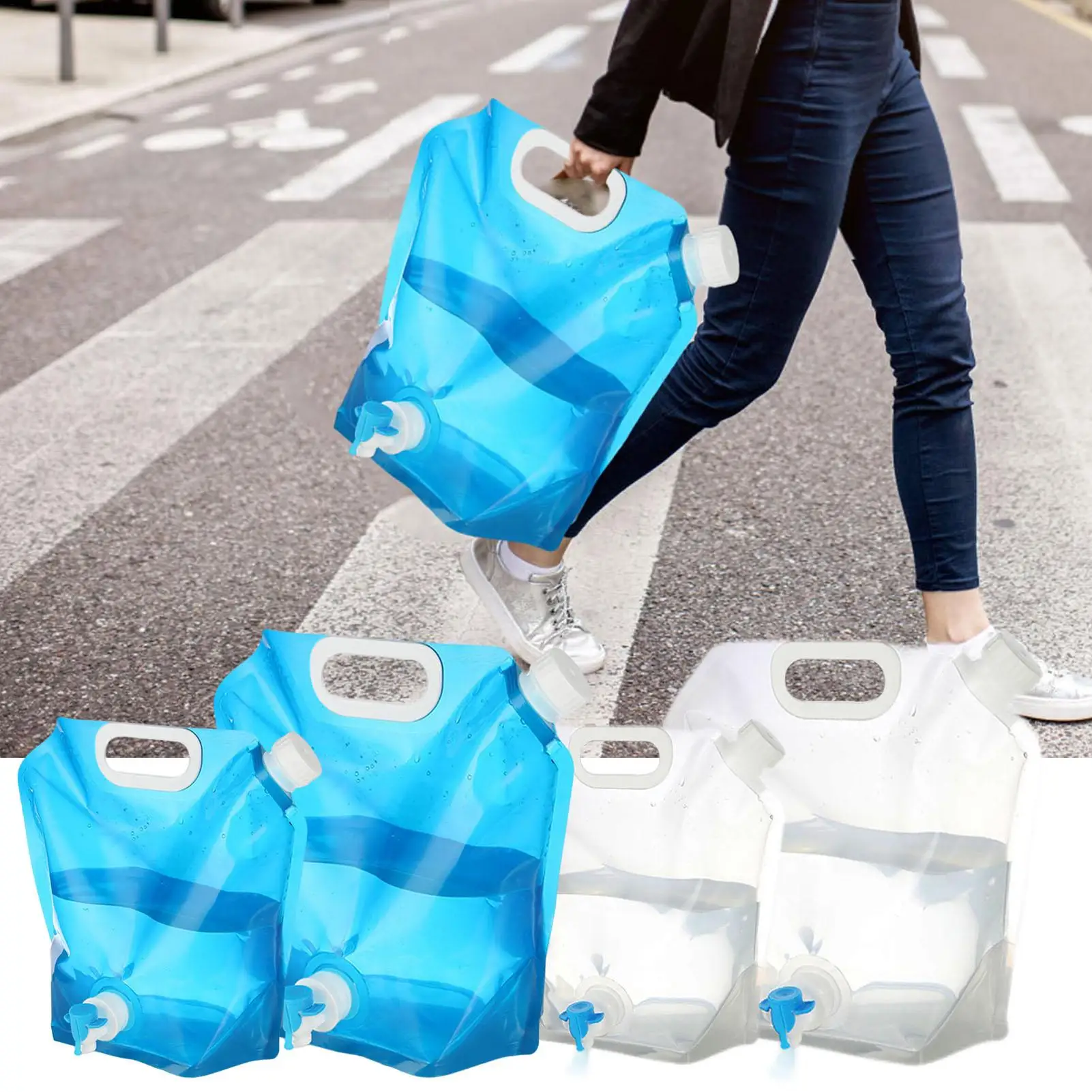 

Outdoor Folding Water Bag Leakproof Folding Drinking Water Bag Portable for Camping for Sport Camping Hiking Picnic BBQ