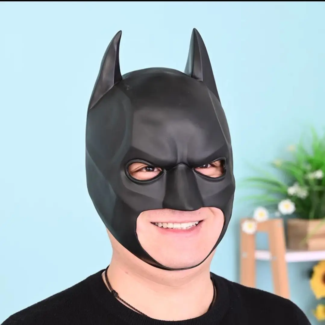 Hot Batman Head Mask Helmet Cosplay Face Mask Batman Halloween Cosplay Props, Non-Toxic And Odorless Version view 6