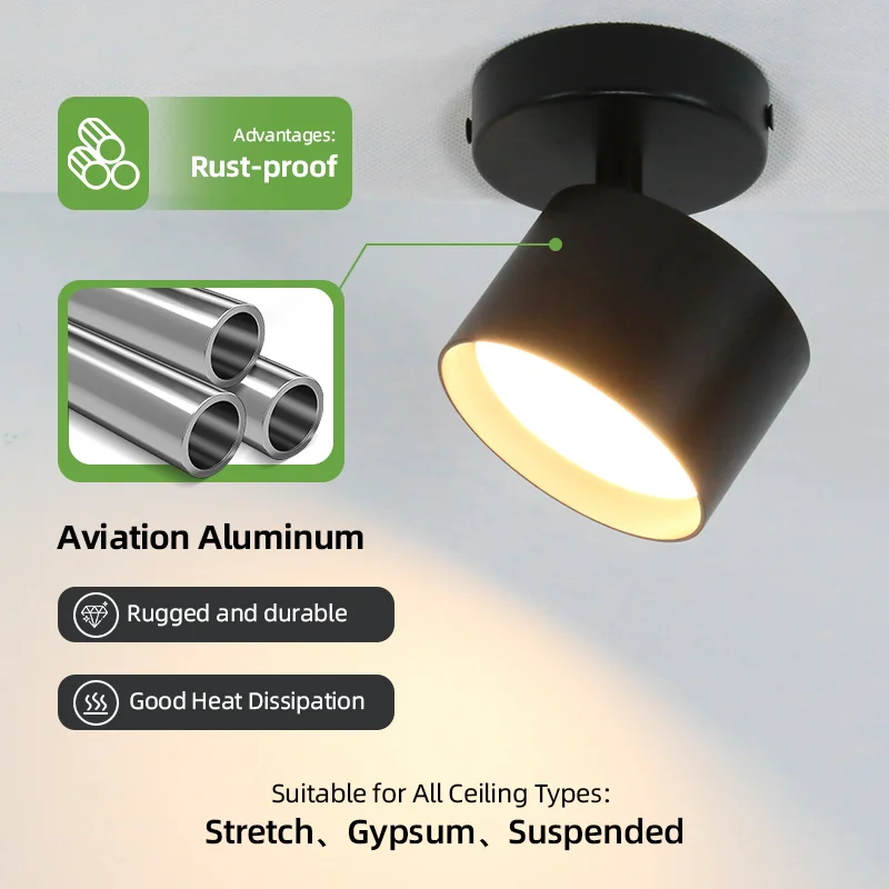 

AC85-265V Потолочный светильник Светодиодный потолочный светильник Сменная лампа GX53 Прожектор для кухни Лампа для спальни для гостиной Потолочные точечные светильники