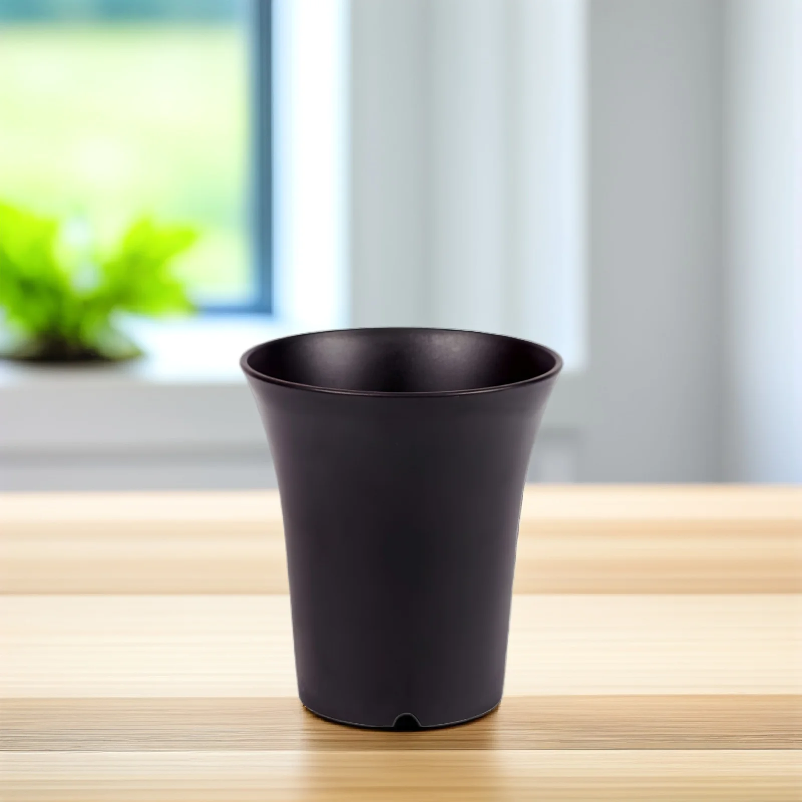 6 قطعة أصيص زهور بلاستيكي أواني العصارة المستديرة للنباتات الداخلية مجموعة زارع الراتنج خفيفة الوزن ديكور المنزل والمكتب والحديقة #4