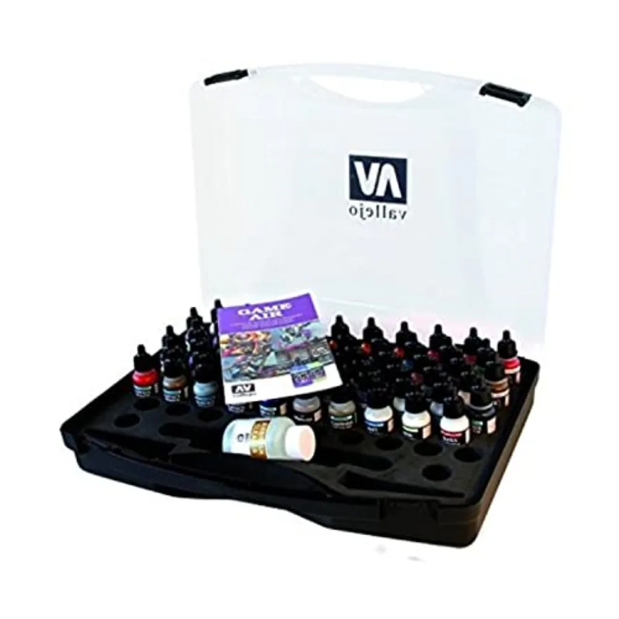 

- Game Air Range Case Profional Premium Acrylic Paint Set Airbrush-Ready for Fantasy, Wargames and Sci-Fi Colors Kit Portable H