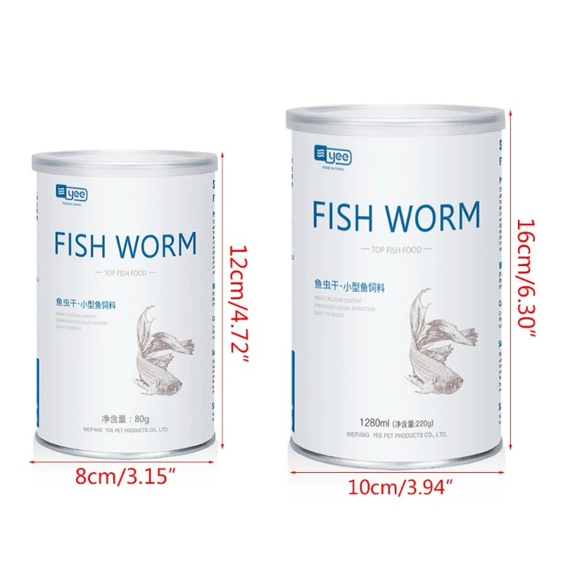 Cebos de pesca de alta proteína Natural, alimento para peces de acuario Guppy, 1 lata, 1280ml/500ml