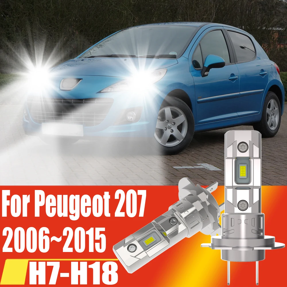 

2pcs H7 Led Headlight Canbus High Power Car Bulb White 6000K Auto Fog Lights Moto Turbo Diode Lamp 12v For Peugeot 207 2006~2015