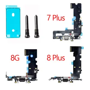 Bilashmart iPhone 7G 7 8G 8 Plus X Charging Port Dock Connector Headphone Audio Jack+ Microphone Flex Cable Replacement