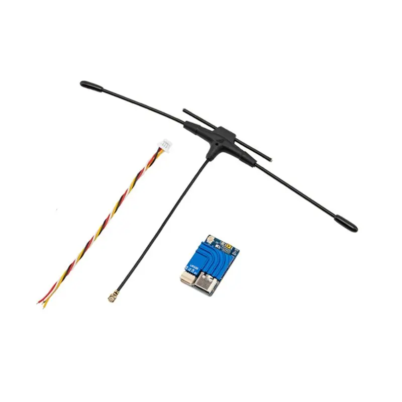 

Приемник CJSD-For BAYCK UR500 ELRS 2.4G/900M двухдиапазонный RX Expresslrs с T-образной антенной 80 мм для FPV дронов